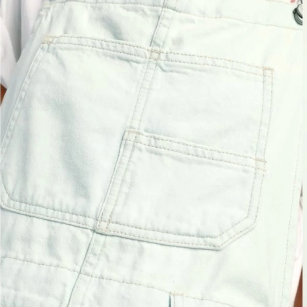 Free People Blue Denim Overalls Relaxed Fit - Picture 6 of 6